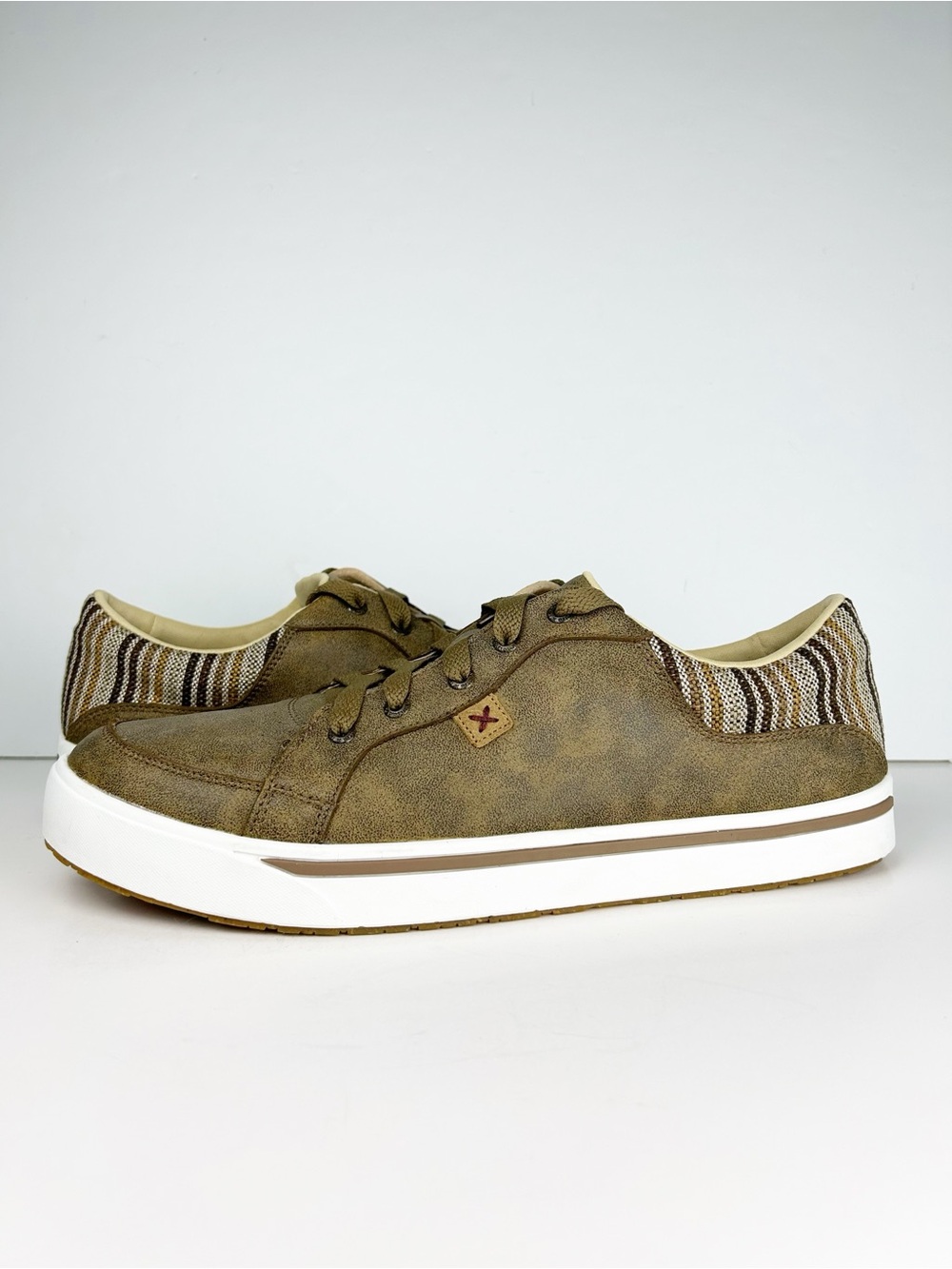 TWISTED X Leather Bomber Brown Tan Casual Shoes Sneakers Lace Up Size 13 MCA0055